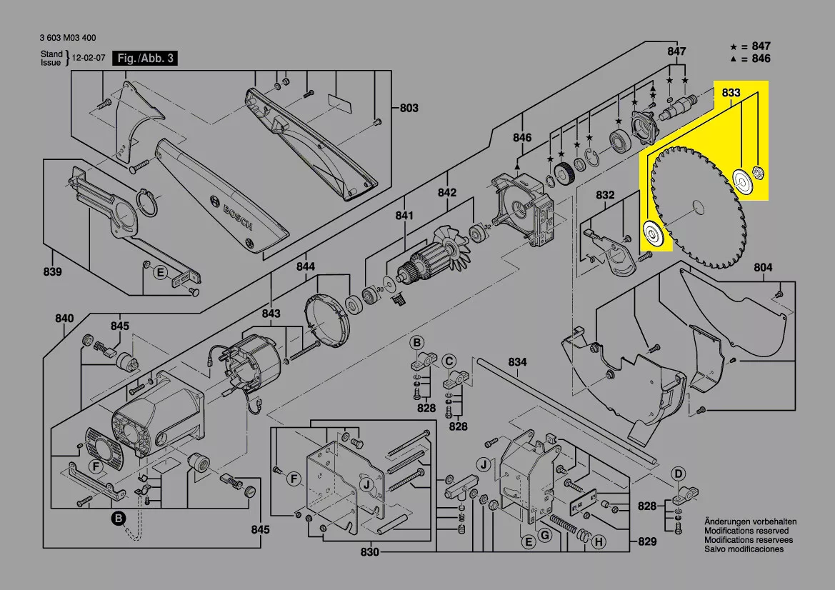 Visserie réf. 1 619 PA3 183 fixation de lame scie à table Bosch